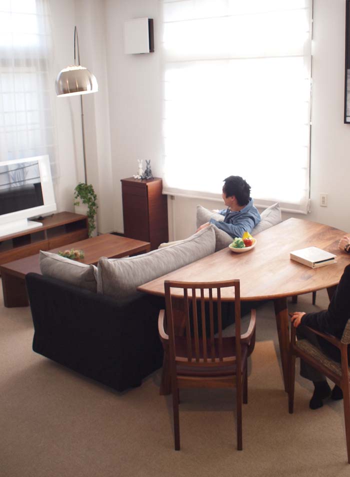 半円ダイニングテーブル の使い方 工房日記ブログ 静岡のオーダー家具屋 マルミヤ